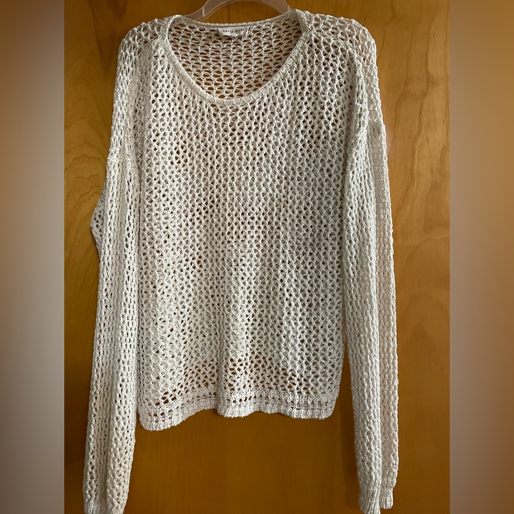 Bella Dahl Open Weave Slouchy Sweater Size Medium
